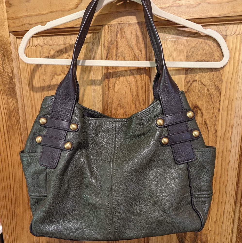 Tignanello Green Leather handbag